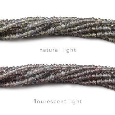 2-3mm Color Change Sapphire Faceted Rondelle beads 16 inch 274 pieces (ONLINE ORDER ONLY)