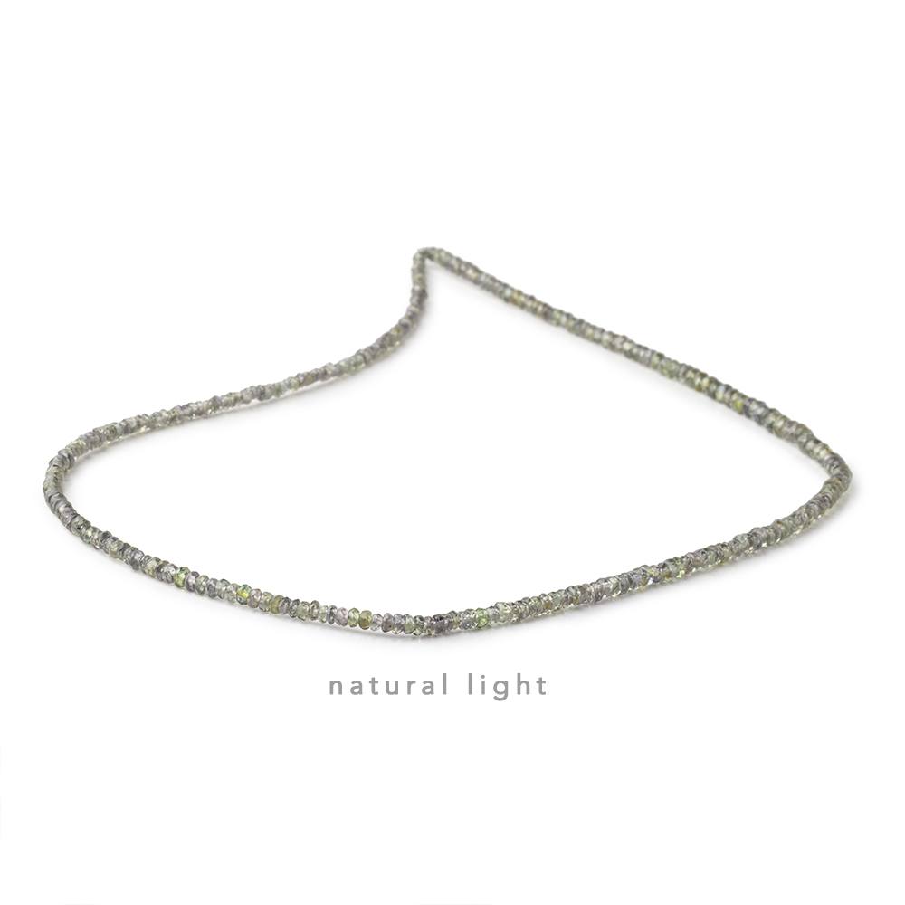 2-3mm Color Change Sapphire Faceted Rondelle beads 16 inch 274 pieces (ONLINE ORDER ONLY)