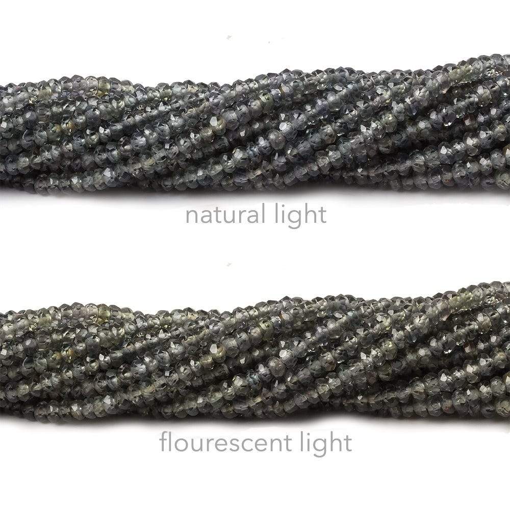 2-3mm Color Change Sapphire micro faceted rondelle beads 16 inch 250+ pieces (ONLINE ORDER ONLY)