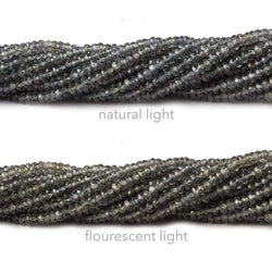 2-3mm Color Change Sapphire micro faceted rondelle beads 16 inch 250+ pieces (ONLINE ORDER ONLY)