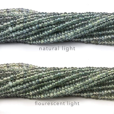 2-3mm Color Change Songea Sapphire plain rondelle beads 16 inch (ONLINE ORDER ONLY)