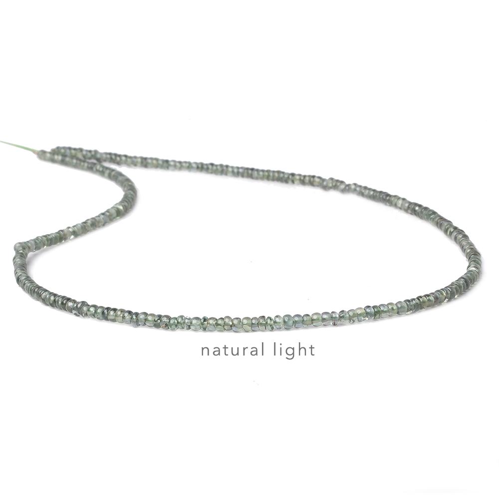2-3mm Color Change Songea Sapphire plain rondelle beads 16 inch (ONLINE ORDER ONLY)