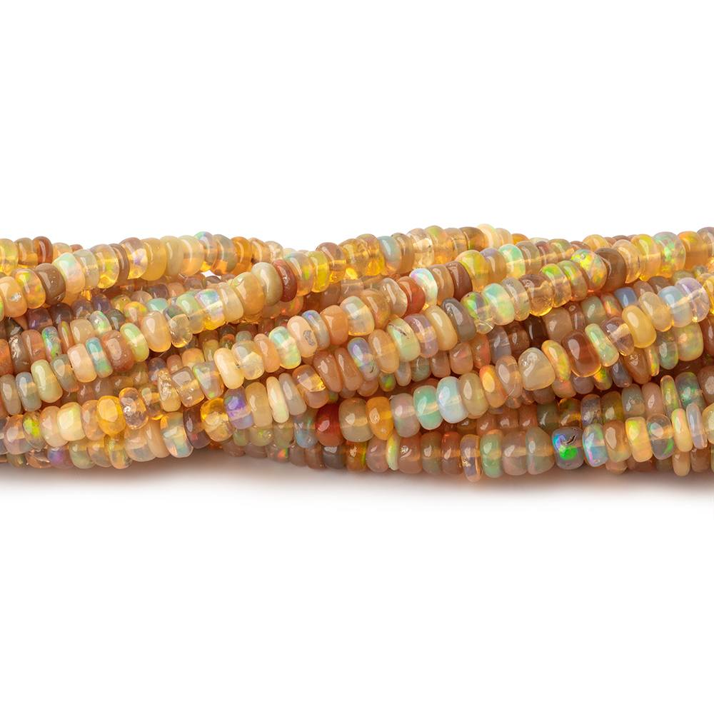 2-3mm Dark Golden Ethiopian Opal plain rondelle beads 18 inch 300 pieces AA (ONLINE ORDER ONLY)