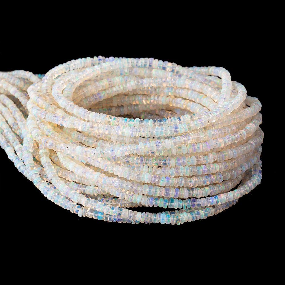 2-3mm Ethiopian Opal plain rondelle beads 18 inch 300 pieces AA (ONLINE ORDER ONLY)