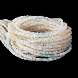 2-3mm Ethiopian Opal plain rondelle beads 18 inch 300 pieces AA (ONLINE ORDER ONLY)