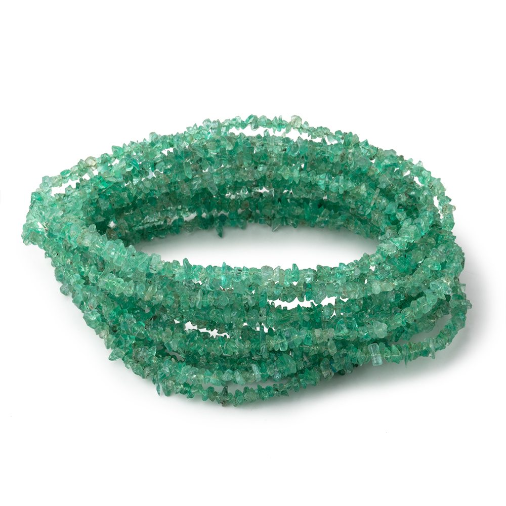 2-3mm Light Zambian Emerald Chip Beads 15 inch 300 pieces (ONLINE ORDER ONLY)
