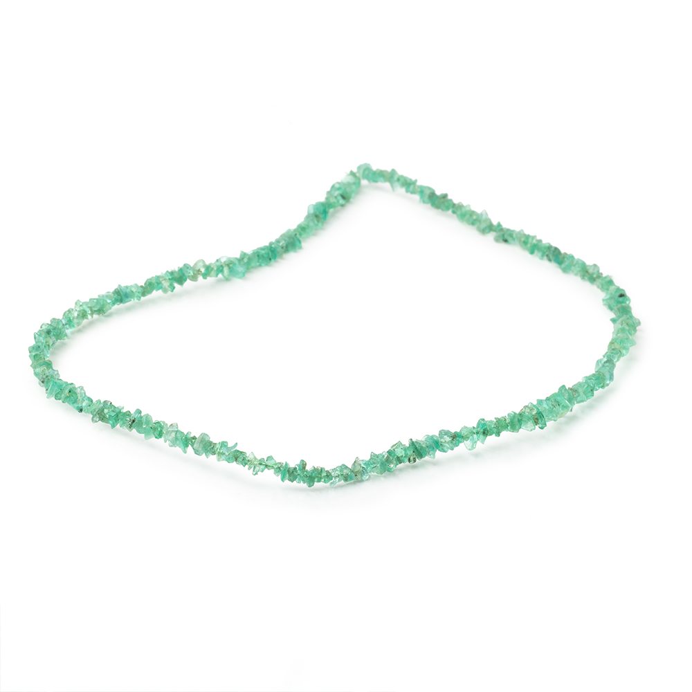 2-3mm Light Zambian Emerald Chip Beads 15 inch 300 pieces (ONLINE ORDER ONLY)