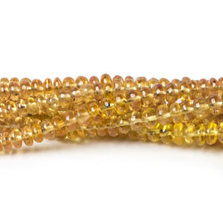 2 - 3mm Orangy Yellow Sapphire Plain Rondelle Beads 18 inch 300 pieces (ONLINE ORDER ONLY)