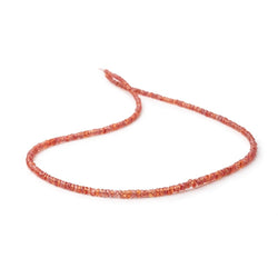 2-3mm Padparadscha Sapphire Faceted Rondelle Beads 18 inch 272 pieces AA (ONLINE ORDER ONLY)