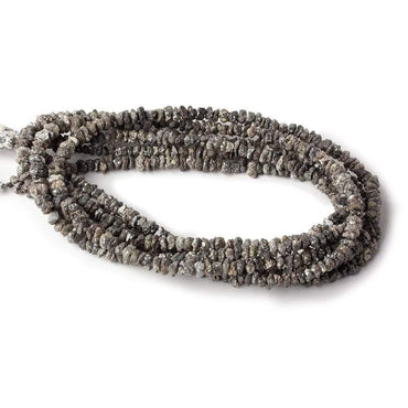 2-3mm Platinum Grey Diamond crystal nugget beads 15 inch 220 pieces (ONLINE ORDER ONLY)
