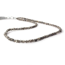 2-3mm Platinum Grey Diamond crystal nugget beads 15 inch 220 pieces (ONLINE ORDER ONLY)