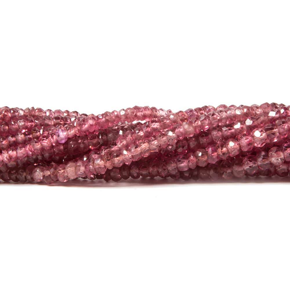 2-3mm Red Spinel faceted rondelle Beads 16 inch 294 pieces AA (ONLINE ORDER ONLY)