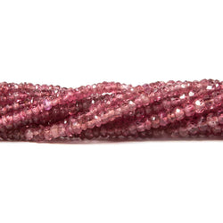 2-3mm Red Spinel faceted rondelle Beads 16 inch 294 pieces AA (ONLINE ORDER ONLY)