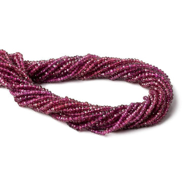 2-3mm Rhodolite Garnet faceted rondelle Beads 14 inch 160 pieces (ONLINE ORDER ONLY)