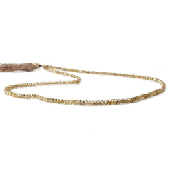 2-3mm Rich Champagne Diamond Faceted Rondelle Beads 16 inch 252 pieces (ONLINE ORDER ONLY)