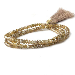 2-3mm Rich Champagne Diamond Faceted Rondelle Beads 16 inch 252 pieces (ONLINE ORDER ONLY)