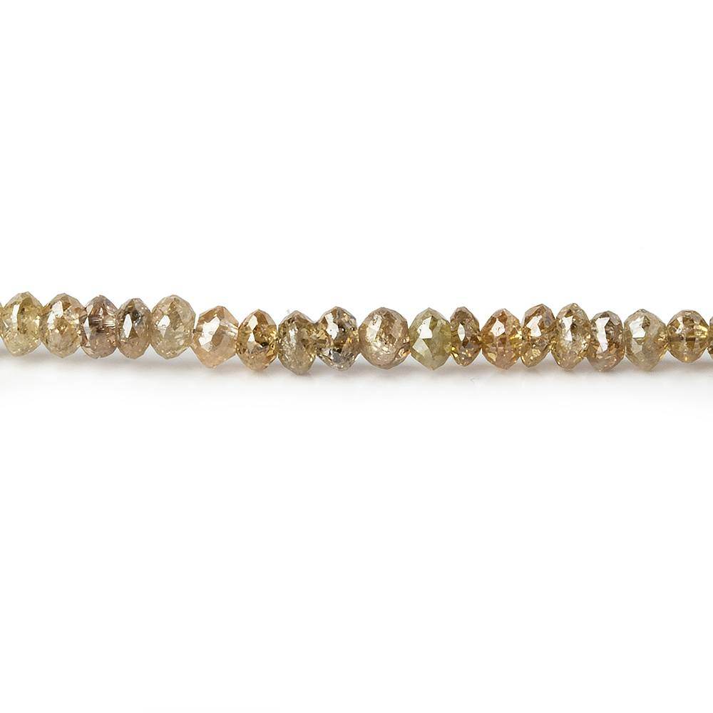 2-3mm Rich Champagne Diamond Faceted Rondelle Beads 16 inch 252 pieces (ONLINE ORDER ONLY)