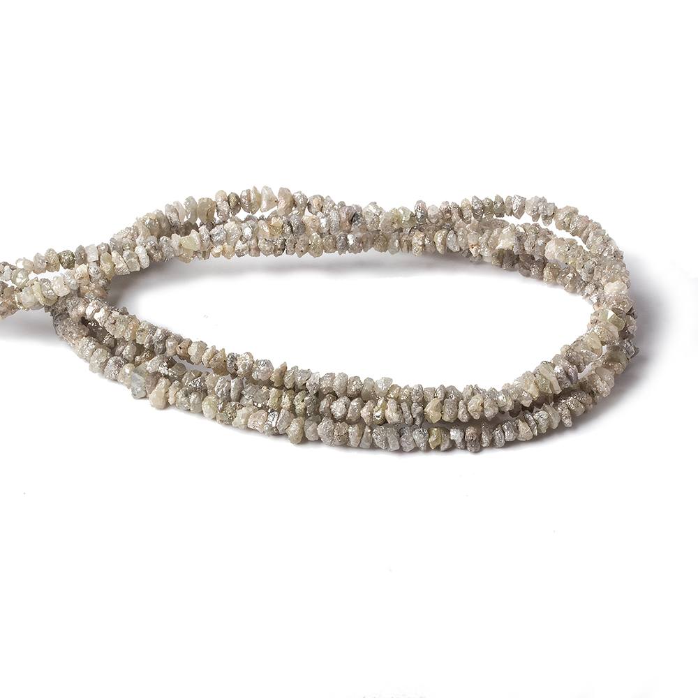 2-4.5mm Canary & Platinum Diamond crystal nugget beads 15 inch 225 pieces (ONLINE ORDER ONLY)