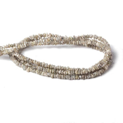 2-4.5mm Canary & Platinum Diamond crystal nugget beads 15 inch 225 pieces (ONLINE ORDER ONLY)