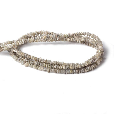 2-4.5mm Canary & Platinum Diamond crystal nugget beads 15 inch 225 pieces (ONLINE ORDER ONLY)