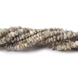 2-4.5mm Canary & Platinum Diamond crystal nugget beads 15 inch 225 pieces (ONLINE ORDER ONLY)