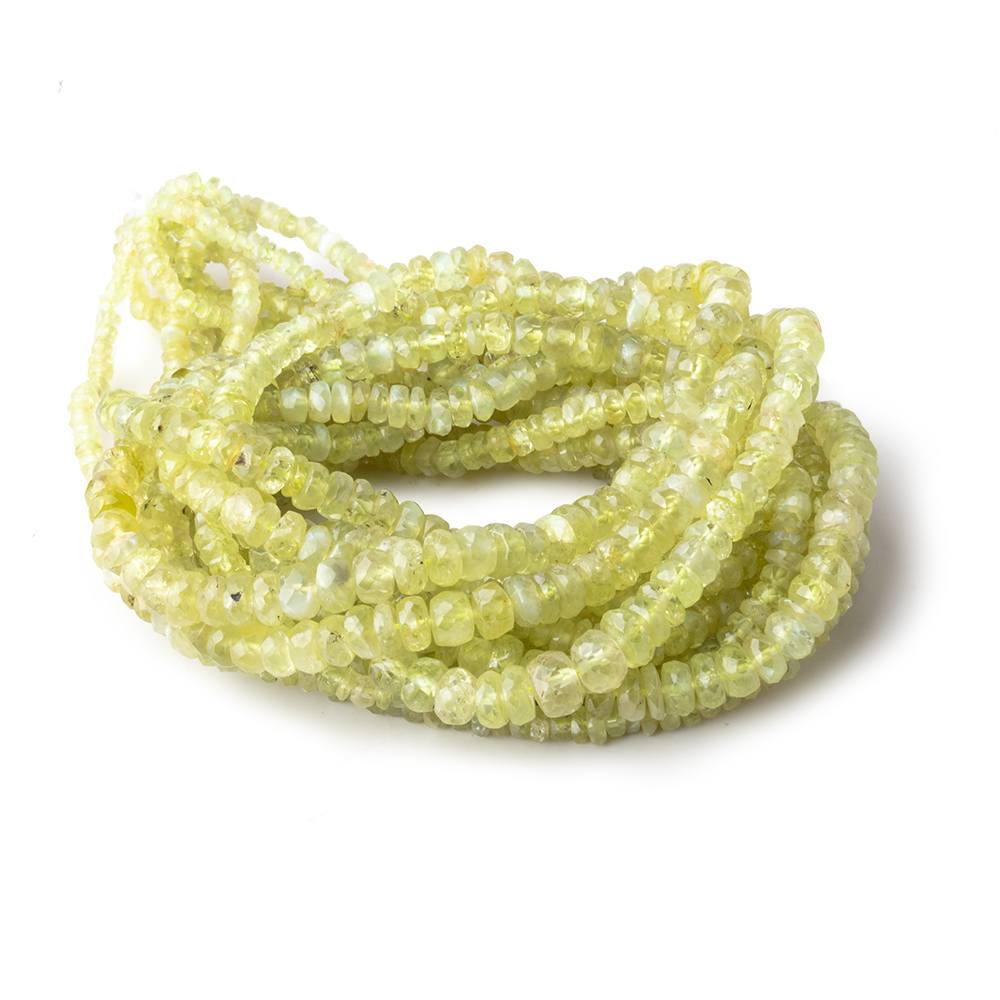 2-4.5mm Cat's Eye Chrysoberyl Faceted Rondelle Beads 18 inch 300 pieces (ONLINE ORDER ONLY)