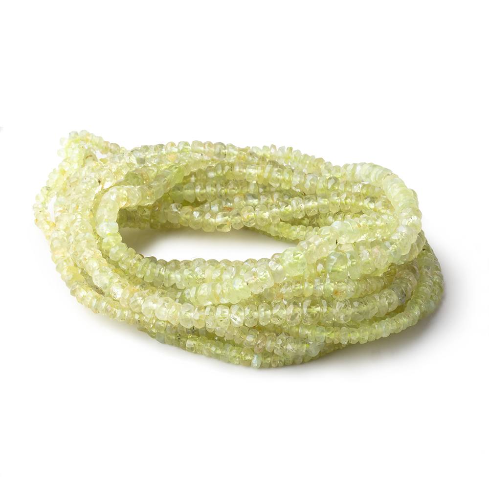 2-4.5mm Cat's Eye Chrysoberyl Faceted Rondelles 18 inch 300 Beads (ONLINE ORDER ONLY)