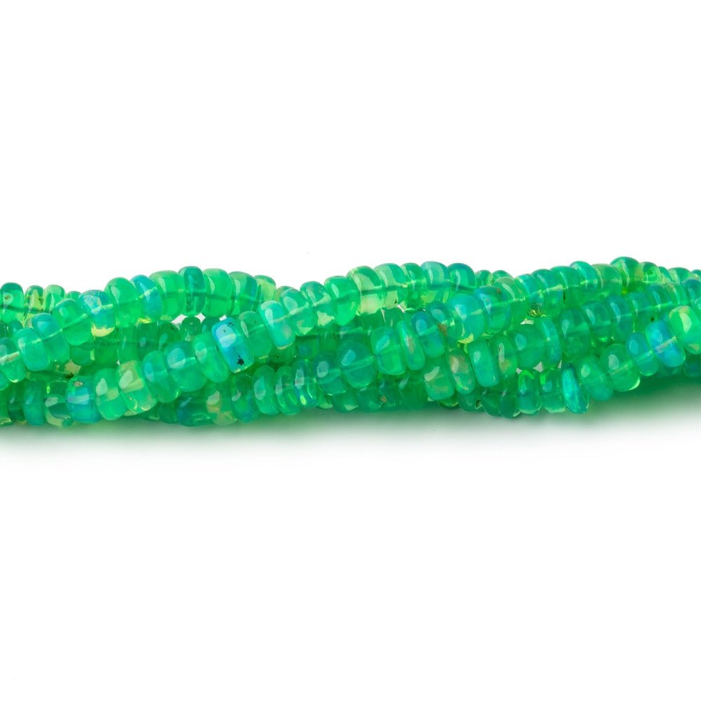2-4.5mm Lime Green Ethiopian Opal Plain Rondelle Beads 17 inch 245 pieces (ONLINE ORDER ONLY)