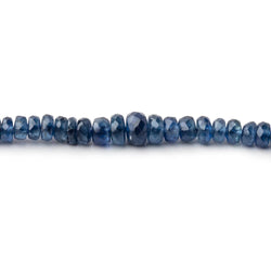 2-4mm Blue Sapphire Faceted Rondelle Beads 15.5 inch 245 pieces (ONLINE ORDER ONLY)