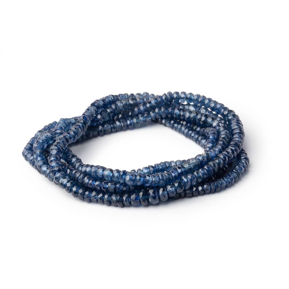 2-4mm Blue Sapphire Faceted Rondelle Beads 15.5 inch 245 pieces (ONLINE ORDER ONLY)