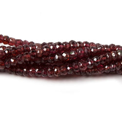 2-4mm Candy Apple Red Spinel faceted rondelle Beads 16 inch 220 pieces (ONLINE ORDER ONLY)