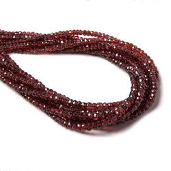 2-4mm Candy Apple Red Spinel faceted rondelle Beads 16 inch 220 pieces (ONLINE ORDER ONLY)