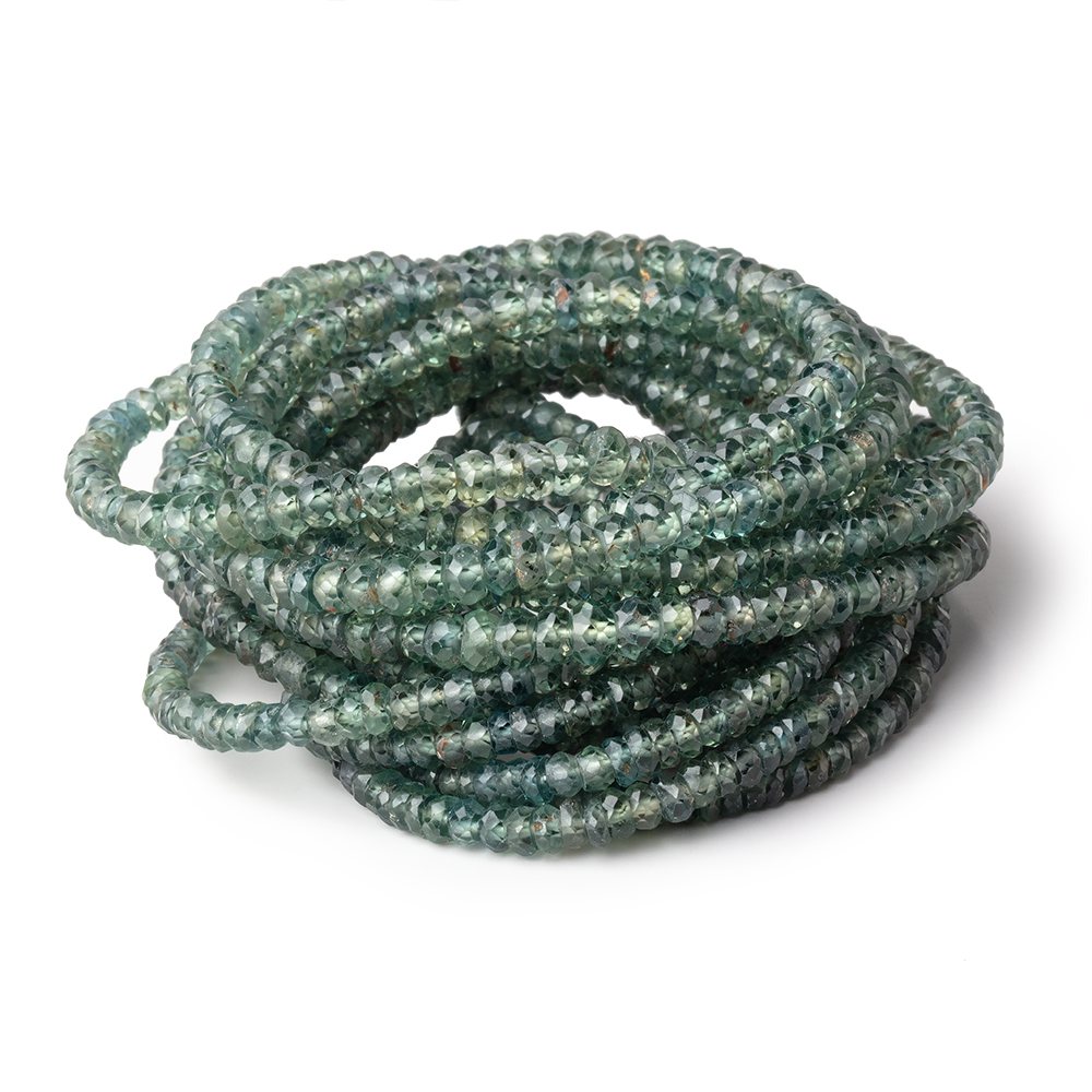 2-4mm Green Sapphire Faceted Rondelle Beads 16 inch 227 pieces (ONLINE ORDER ONLY)