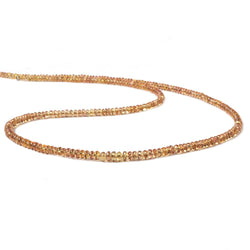 2-4mm Orange Yellow Fancy Sapphire plain rondelles 19 inch 302 beads AA (ONLINE ORDER ONLY)