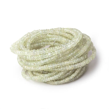 2-4mm Pale Green Sapphire Faceted Rondelle Beads 16 inch 225 pieces (ONLINE ORDER ONLY)
