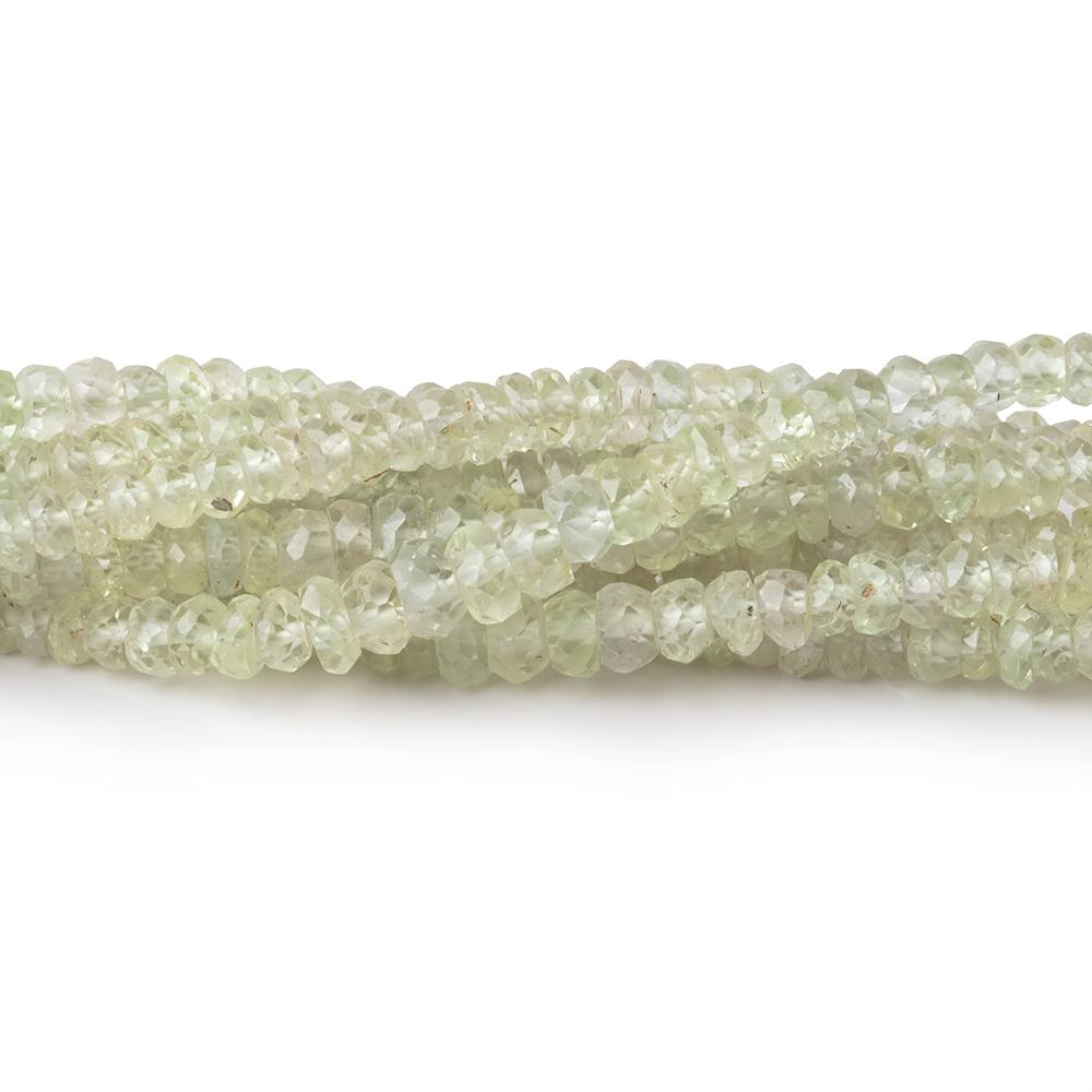 2-4mm Pale Green Sapphire Faceted Rondelle Beads 16 inch 225 pieces (ONLINE ORDER ONLY)