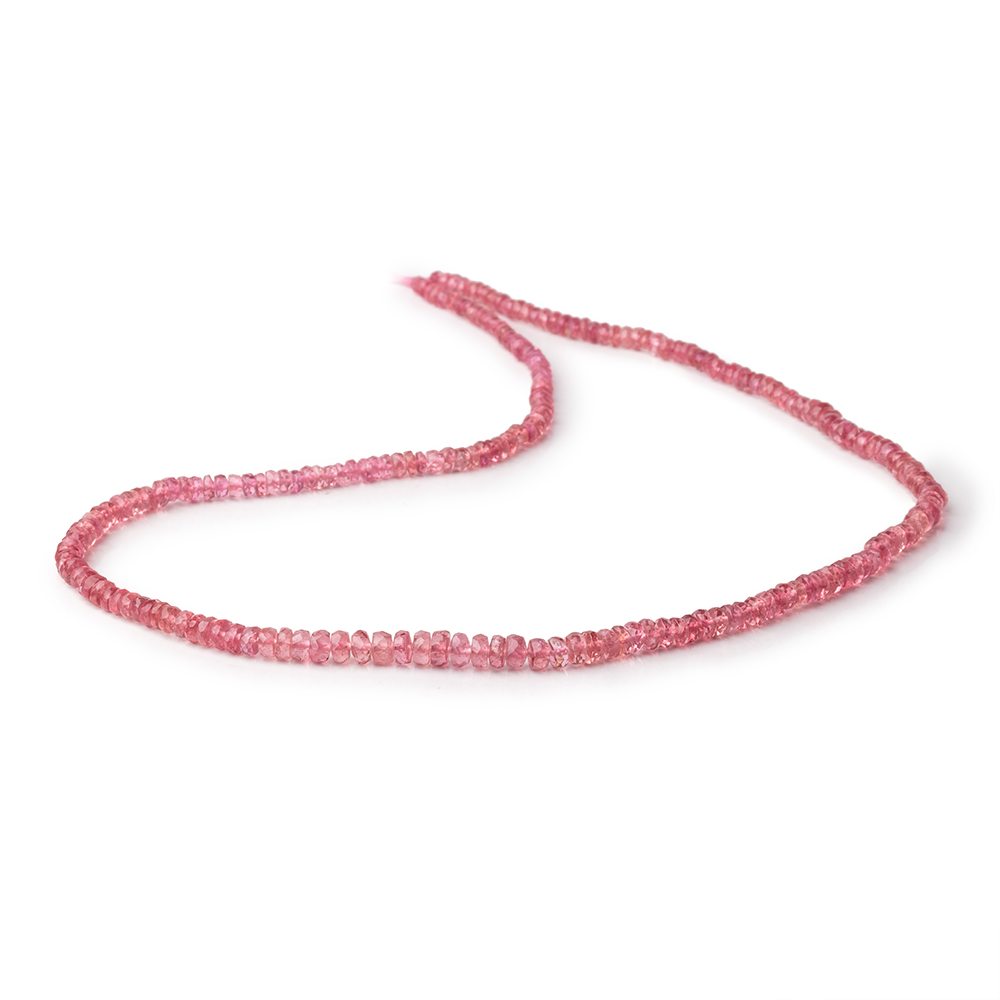 2-4mm Pink Tourmaline Faceted Rondelle Beads 16 inch 230 pieces AA (ONLINE ORDER ONLY)