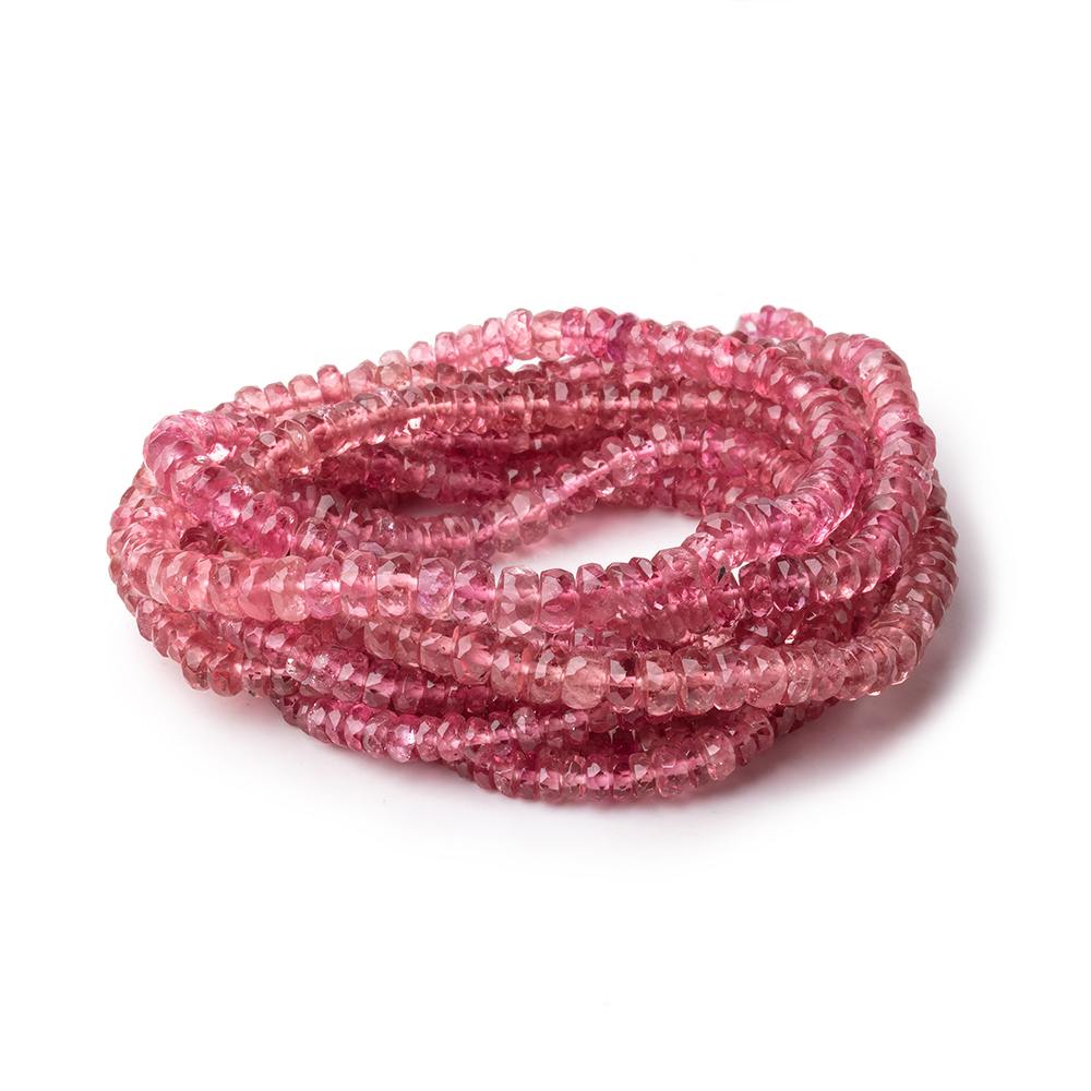 2-4mm Pink Tourmaline Faceted Rondelle Beads 16 inch 230 pieces AA (ONLINE ORDER ONLY)
