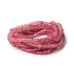 2-4mm Pink Tourmaline Faceted Rondelle Beads 16 inch 230 pieces AA (ONLINE ORDER ONLY)