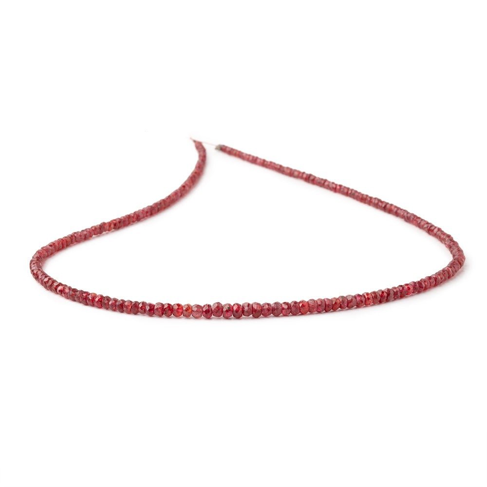 2-4mm Red Spinel Faceted Rondelle Beads 15.75 inch 215 pieces (ONLINE ORDER ONLY)