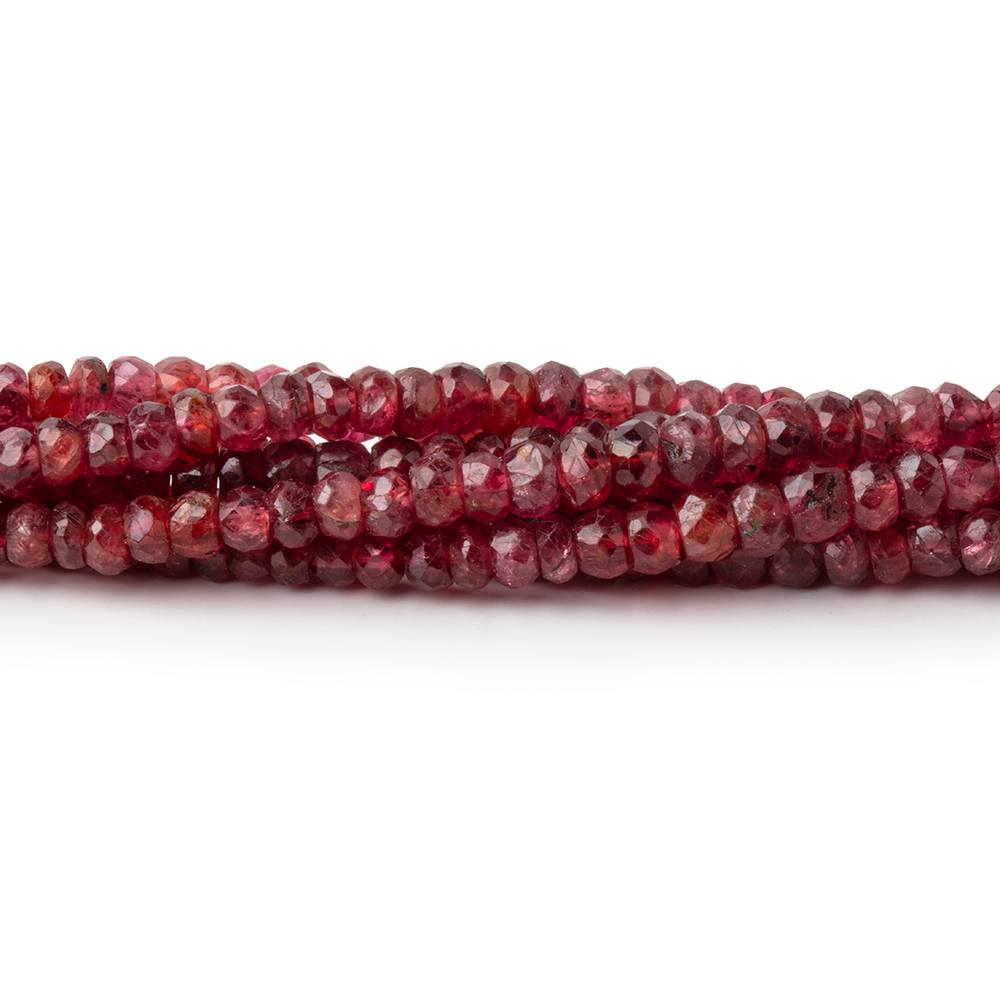 2-4mm Red Spinel Faceted Rondelle Beads 15.75 inch 215 pieces (ONLINE ORDER ONLY)