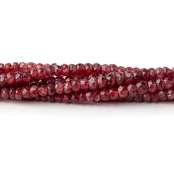 2-4mm Red Spinel Faceted Rondelle Beads 15.75 inch 215 pieces (ONLINE ORDER ONLY)