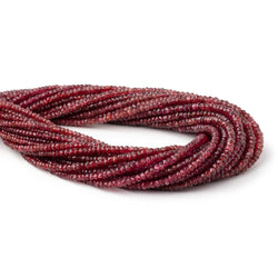 2-4mm Red Spinel Faceted Rondelle Beads 15.75 inch 215 pieces (ONLINE ORDER ONLY)