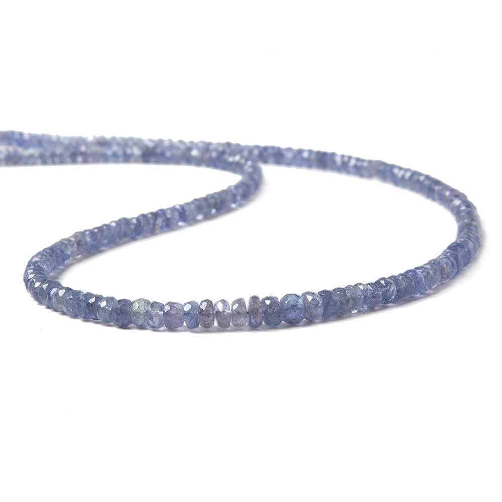 2-4mm Tanzanite Beads Faceted Rondelle 17 inch 240 pieces (ONLINE ORDER ONLY)