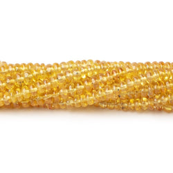 2-4mm Yellow Sapphire Plain Rondelle Beads 18 inch 290 pieces (ONLINE ORDER ONLY)