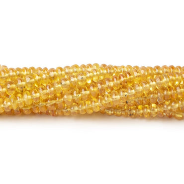 2-4mm Yellow Sapphire Plain Rondelle Beads 18 inch 290 pieces (ONLINE ORDER ONLY)