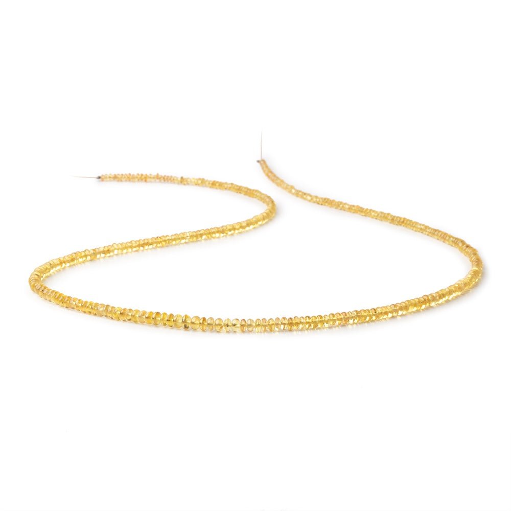2-4mm Yellow Sapphire Plain Rondelle Beads 18 inch 290 pieces (ONLINE ORDER ONLY)