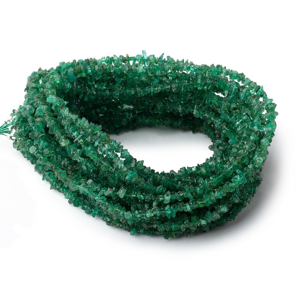2-4mm Zambian Emerald Chip Beads 15 inch 290 pieces (ONLINE ORDER ONLY)