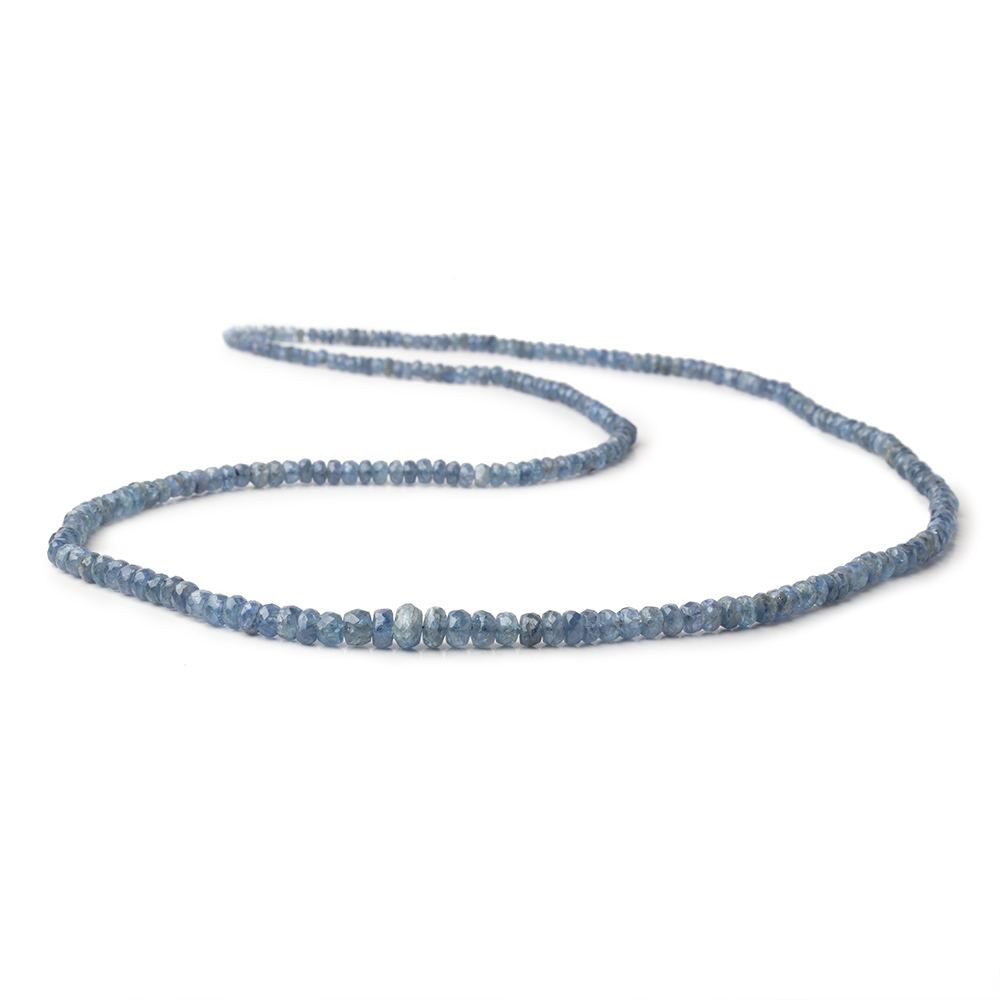 2-5.5mm Ceylon Blue Sapphire Faceted Rondelle Beads 20 inch 250 pieces (ONLINE ORDER ONLY)