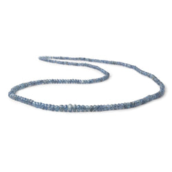 2-5.5mm Ceylon Blue Sapphire Faceted Rondelle Beads 20 inch 250 pieces (ONLINE ORDER ONLY)